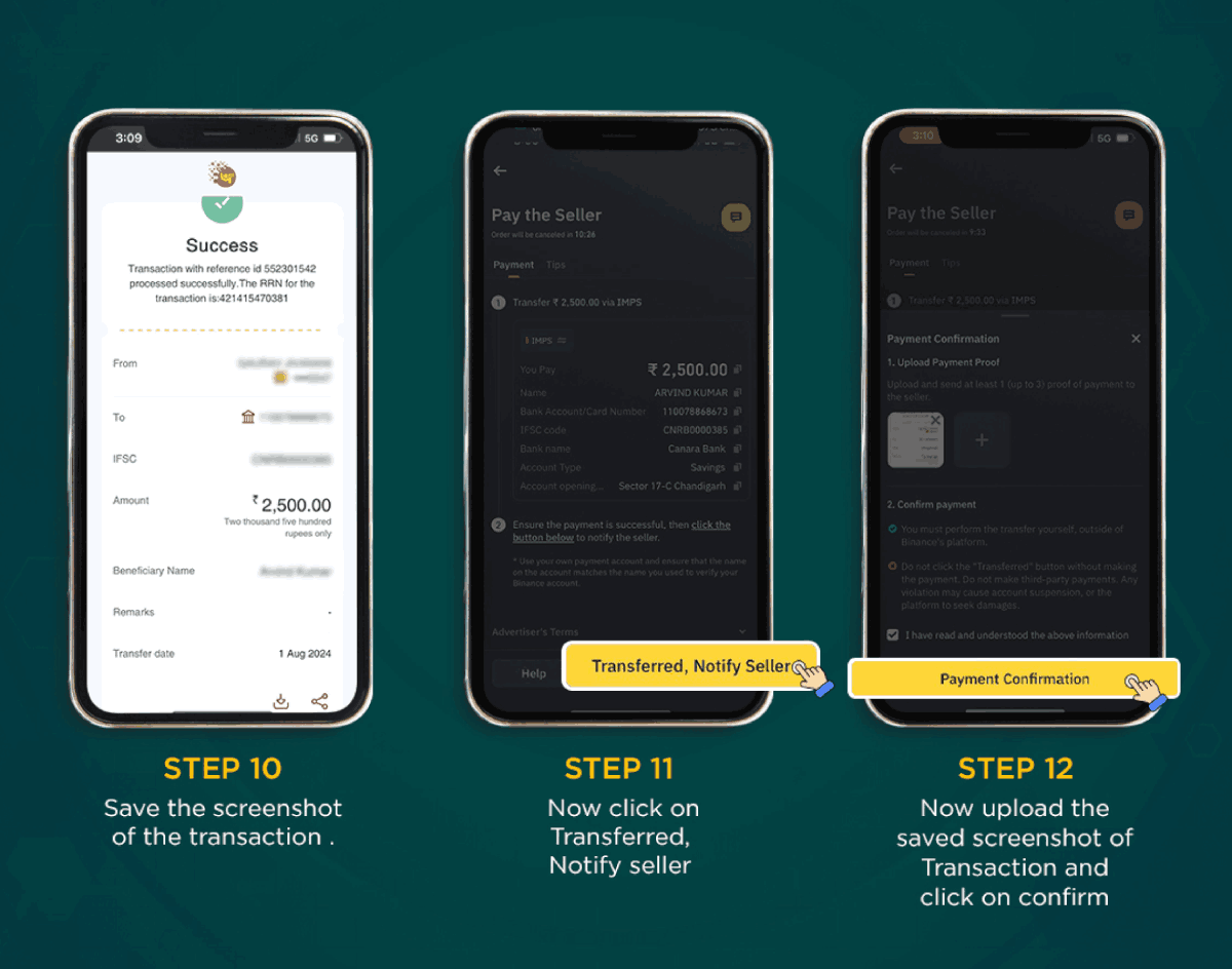 Deposit using Crypto Option